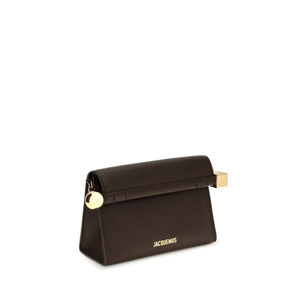 Jacquemus Lambskin Leather Rond Carré Bag - Brown
