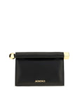 Jacquemus Lambskin Leather Rond Carré Bag - Black