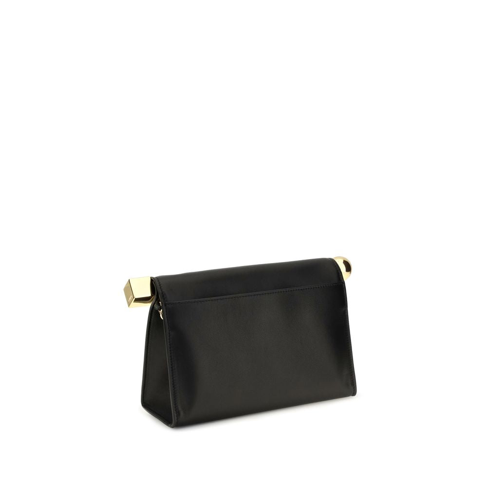 Jacquemus Lambskin Leather Rond Carré Bag - Black