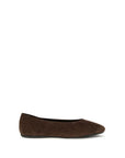 Prada Leather Suede Ballerina Flats - Brown