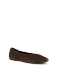 Prada Leather Suede Ballerina Flats - Brown