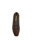 Prada Leather Suede Ballerina Flats - Brown