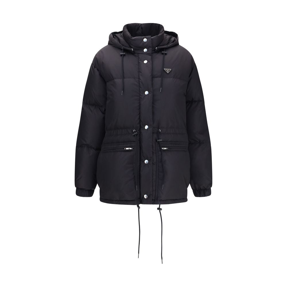 Prada Re-Nylon Padded Down Parka - Black