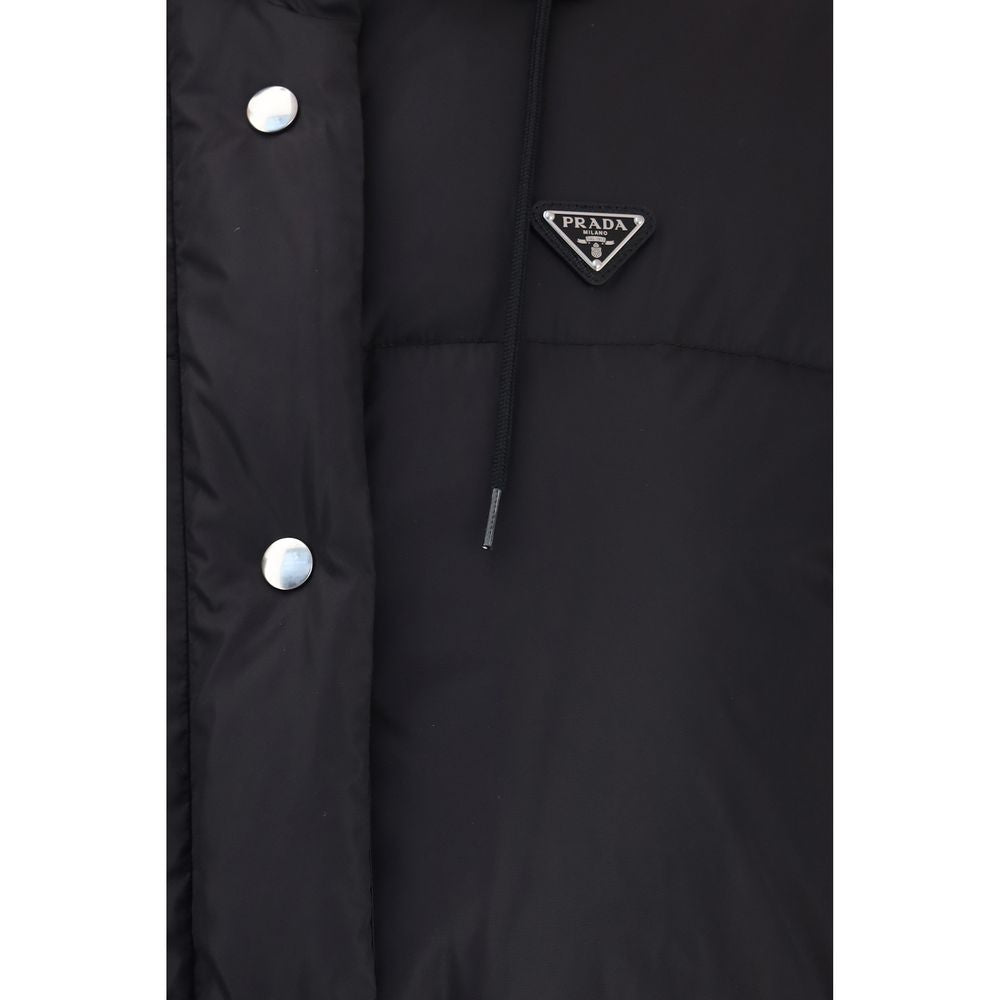 Prada Re-Nylon Padded Down Parka - Black
