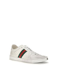 Gucci Leather Stretch Low Top Sneakers - White