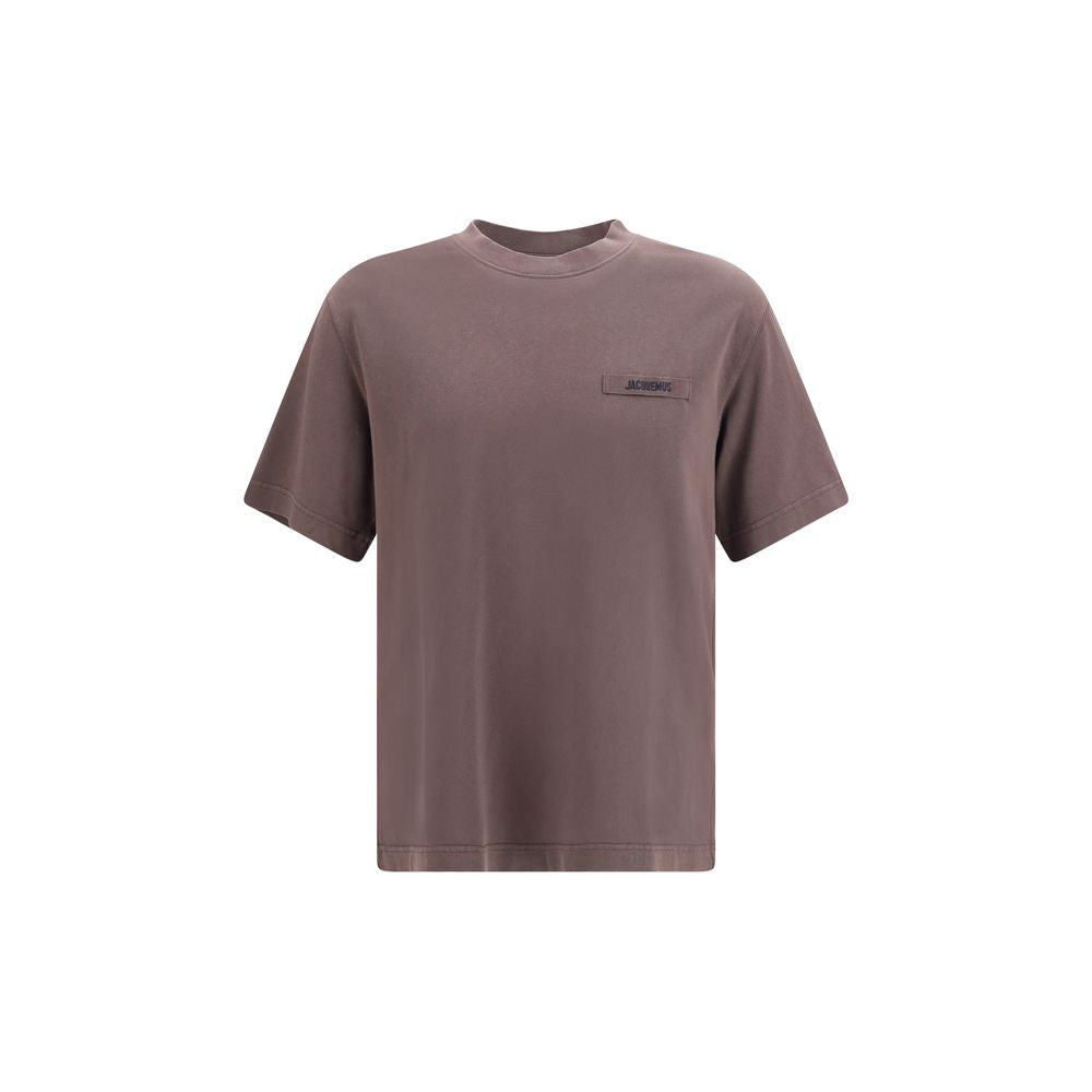Jacquemus Logo Cotton T-Shirt - Mocha Brown