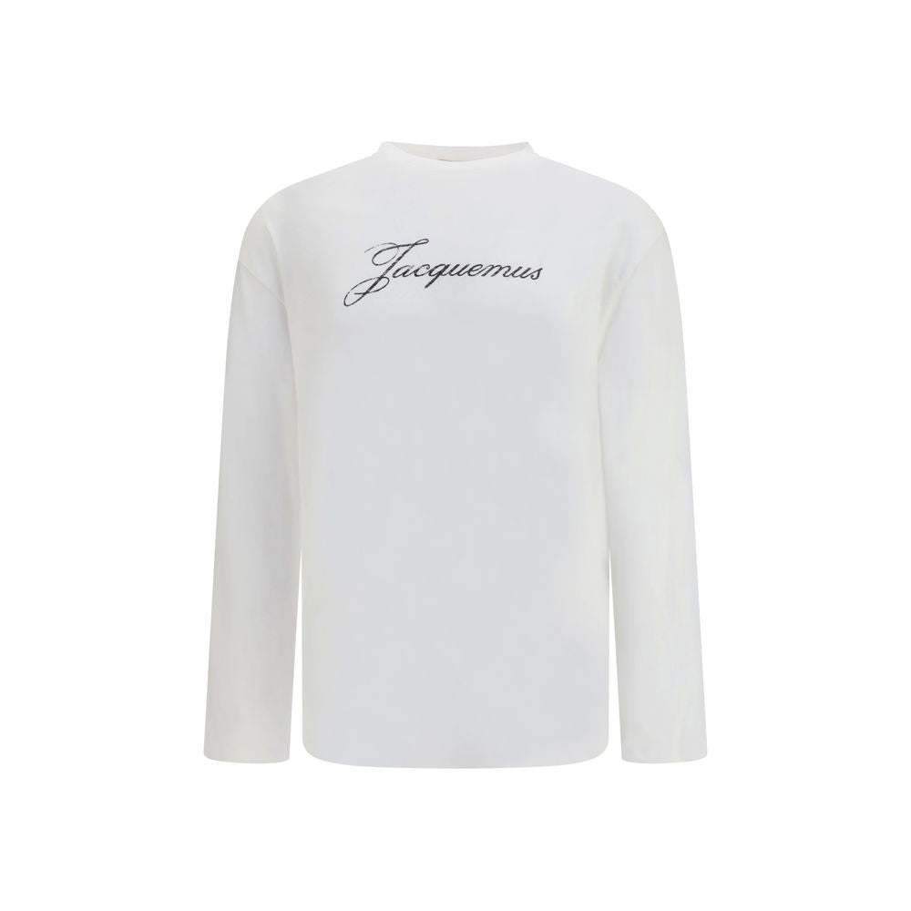 Jacquemus Logo Script Long Sleeve Top - White