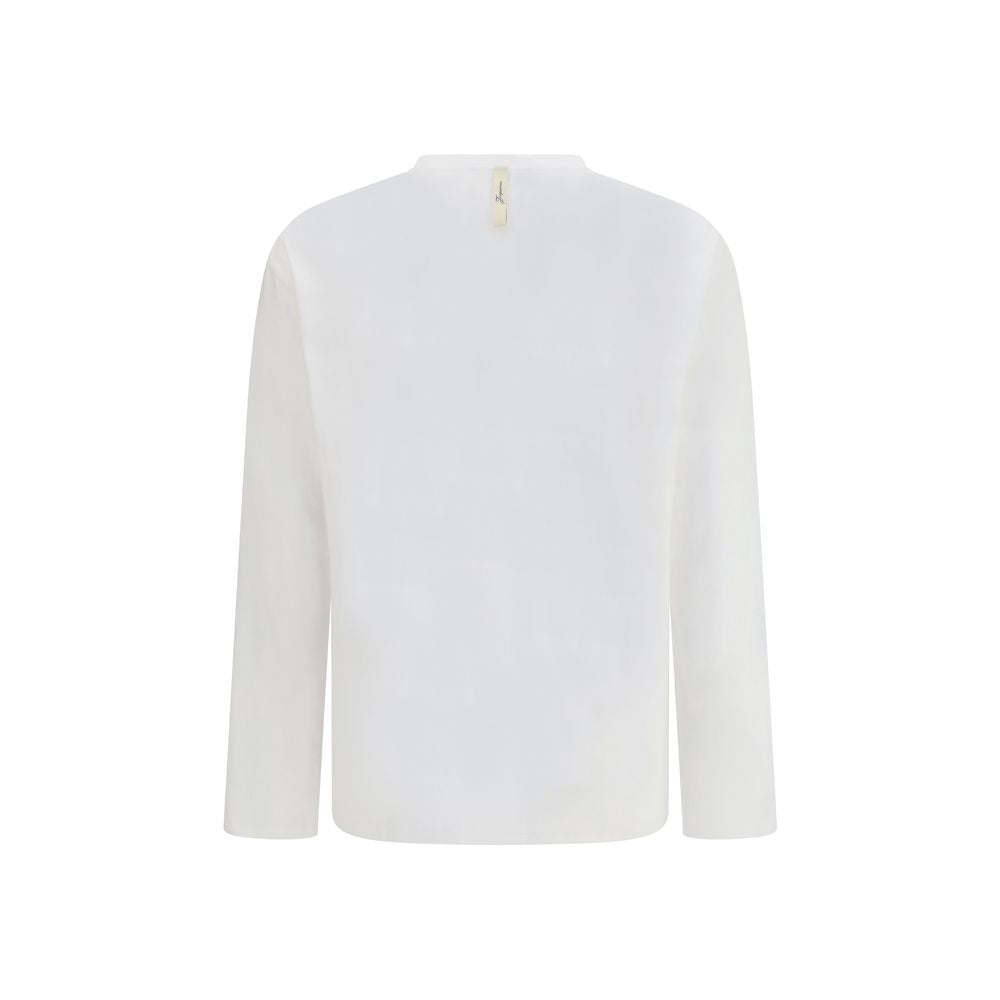 Jacquemus Logo Script Long Sleeve Top - White