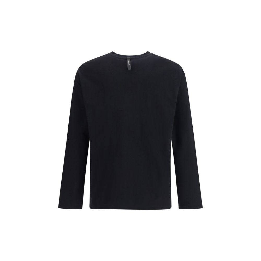 Jacquemus Logo Script Long Sleeve Top - Black
