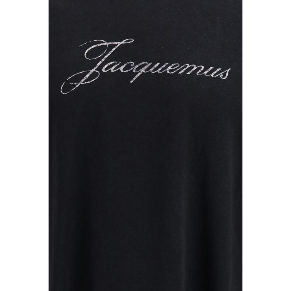 Jacquemus Logo Script Long Sleeve Top - Black