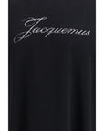 Jacquemus Logo Script Long Sleeve Top - Black