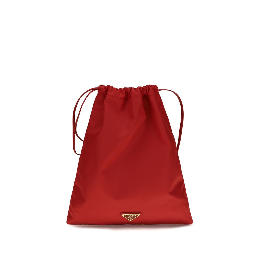 Prada Wish Re-Nylon Pouch Bag - Red