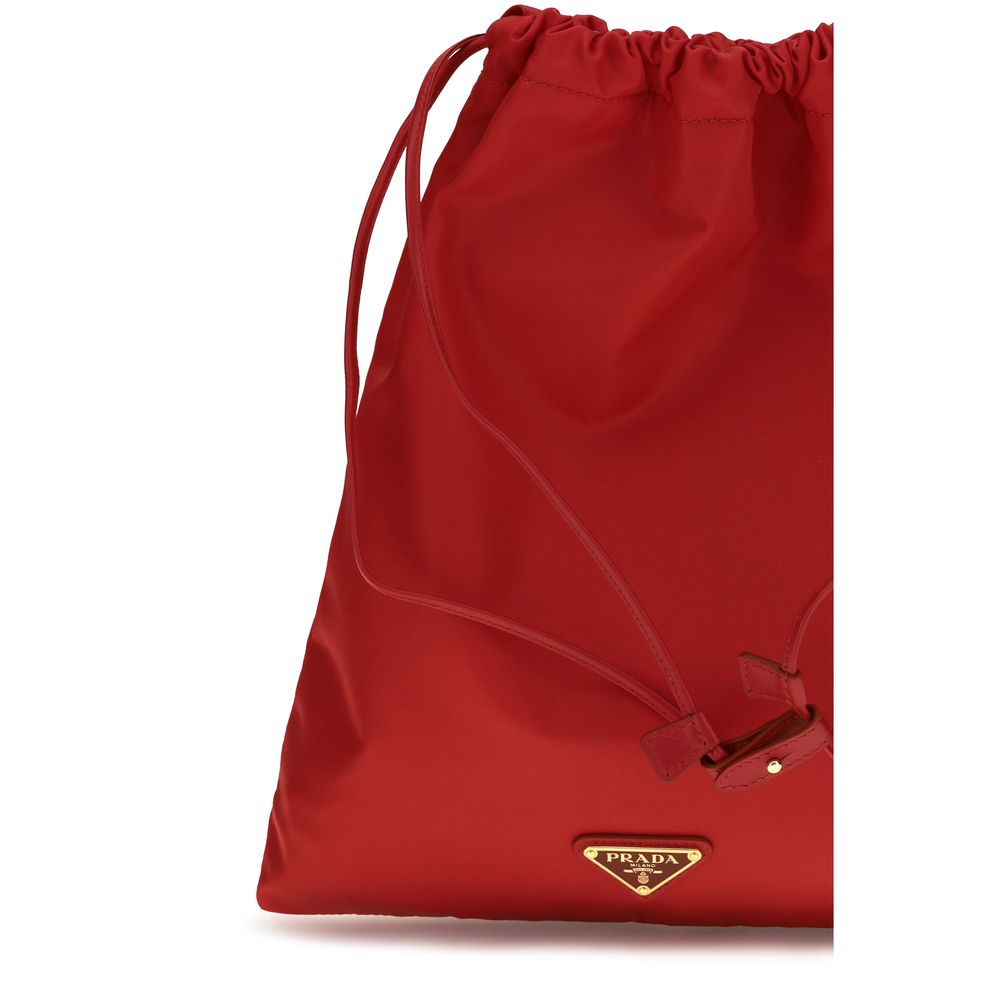 Prada Wish Re-Nylon Pouch Bag - Red
