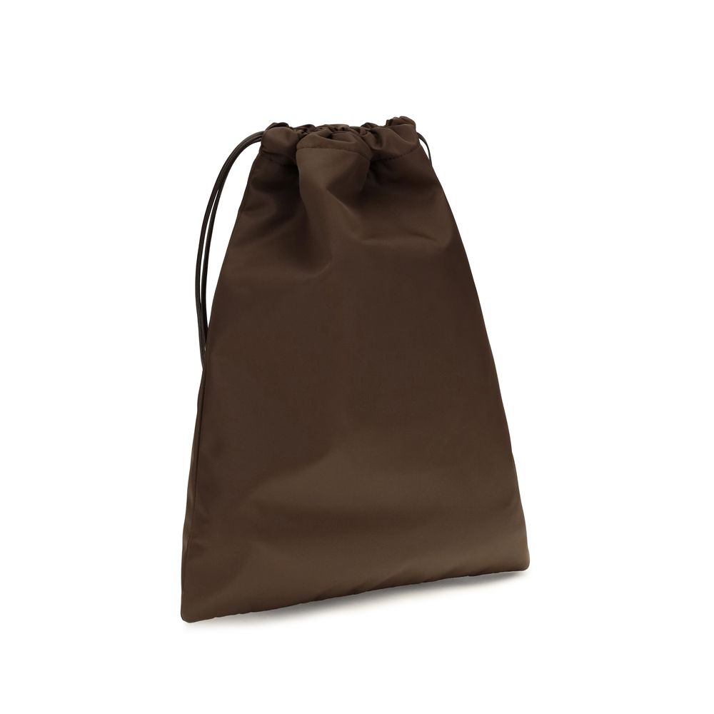 Prada Wish Re-Nylon Pouch Bag - Brown