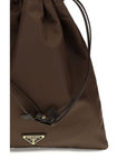 Prada Wish Re-Nylon Pouch Bag - Brown