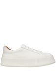 Jil Sander Leather Chunky Platform Sneakers - White