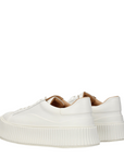 Jil Sander Leather Chunky Platform Sneakers - White