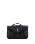 Saint Laurent Quilted Toy Puffer Leather Shoulder Bag - Black