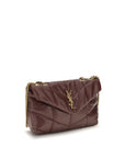Saint Laurent Quilted Puffer Toy Leather Shoulder Bag - Bordeaux