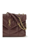 Saint Laurent Quilted Puffer Toy Leather Shoulder Bag - Bordeaux
