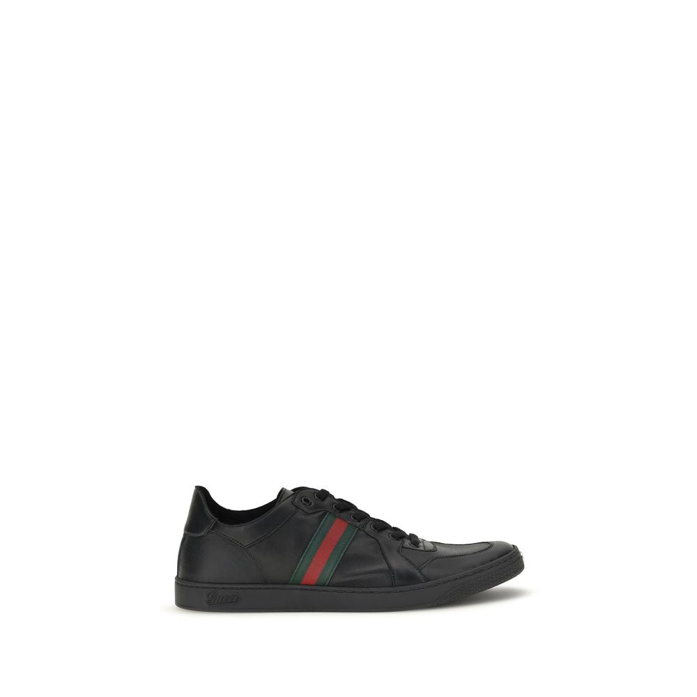 Gucci Coda Leather Low Top Sneakers - Black