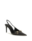 Gucci Leather Horsebit Slingback High Heel Pumps