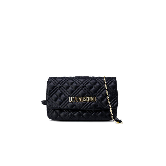 Love Moschino Logo Quilted Vegan Leather Crossbody Bag