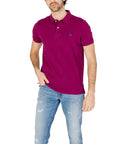 U.S. Polo Assn. Logo Pure Cotton Polo Shirt - Purple, Wine