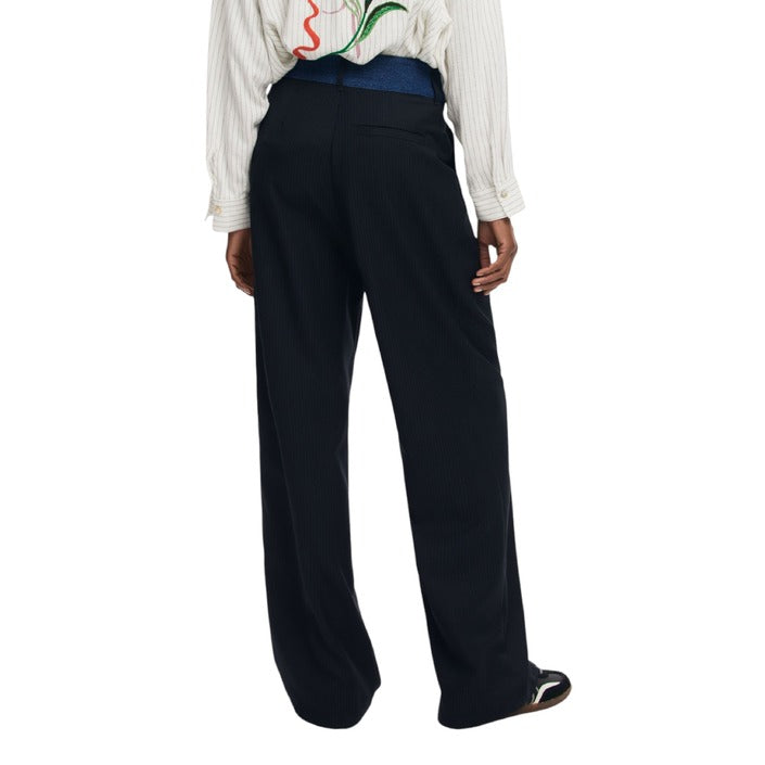 Desigual High Waist Baggy Pants Wool-Blend