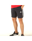 Adidas Classic Logo & 3 Stripe Athleisure Cotton-Rich Shorts