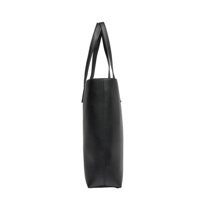 Calvin Klein Jeans Logo Vegan Leather Handbag - Black
