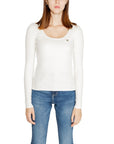 Guess Active Minimalist Athleisure Long Sleeve Top Scoop Neck