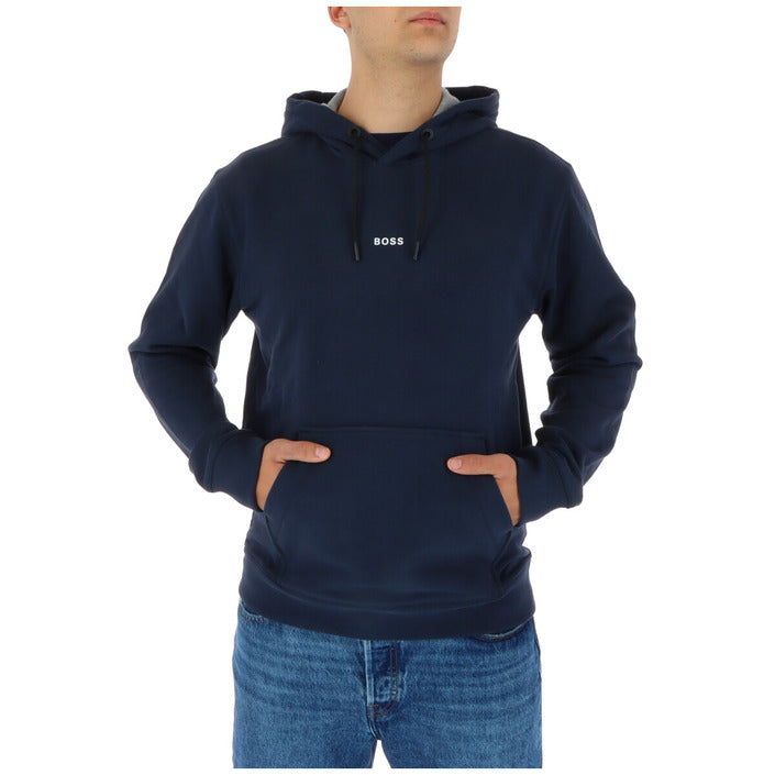 Hugo Boss Logo Cotton-Rich Hooded Pullover