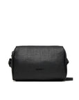 Calvin Klein Jeans Minimalist Textured Black Vegan Leather Crossbody Bag