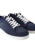 Jimmy Choo Miami Denim Low Top Sneakers
