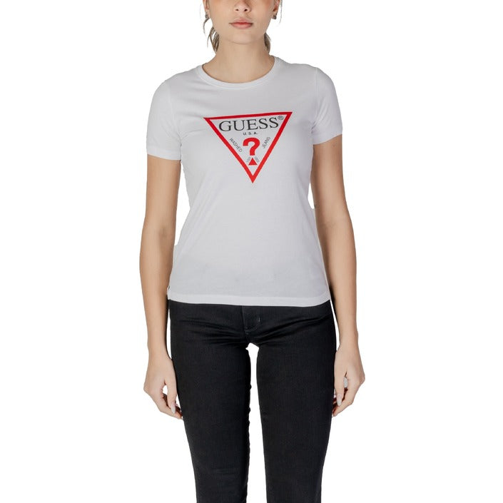 Guess Logo Crewneck Fitted T-Shirt 100% Cotton