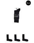 Emporio Armani Logo 100% Cotton Midi Quarter Socks - 3 Pack