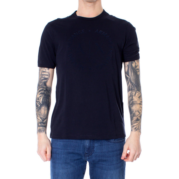 Armani Exchange Minimalist Pure Cotton T-Shirt - Navy Blue