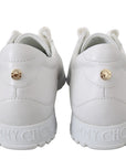 Jimmy Choo All White Monza Olel Leather Sneakers