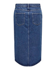 Only Organic Cotton-Blend Minimalist Midi Denim Skirt