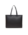 Calvin Klein Jeans Logo Black Vegan Leather Carryall Shoulder Bag