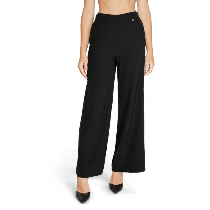 Rinascimento High Waist Black Wide Leg Suit Pants