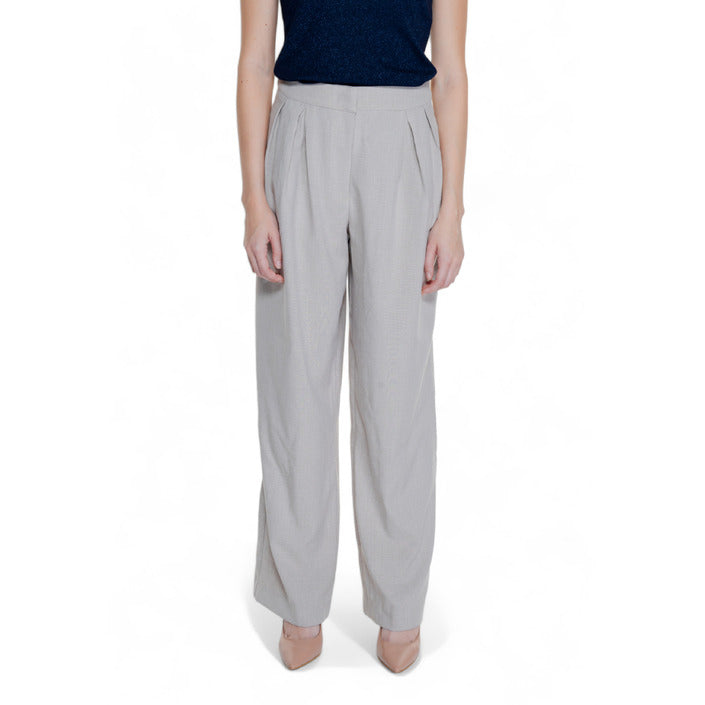 Vila Clothes Light Grey Wide Leg Pants