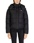 Calvin Klein Jeans Logo Hooded Puffer Jacket - black