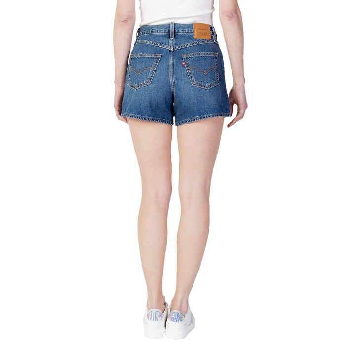 Levi`s Logo Medium Wash Classic Denim Shorts