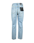 Guess Logo Light Wash Straight Leg Fit Jeans