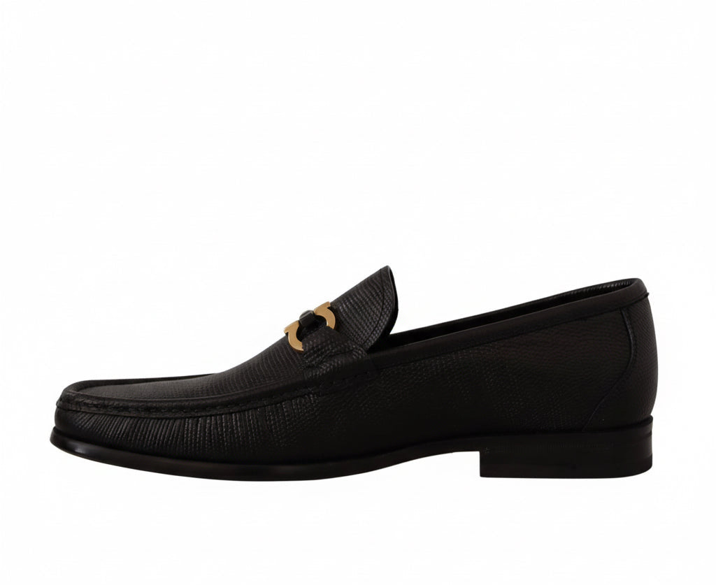 Salvatore Ferragamo Elegant Grandioso2 Leather Loafers - Black