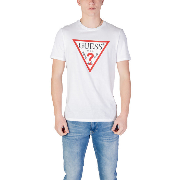 Guess Logo Crewneck T-Shirt 100% Cotton