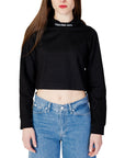 Calvin Klein Jeans Athleisure Crop Hooded Pullover - Black