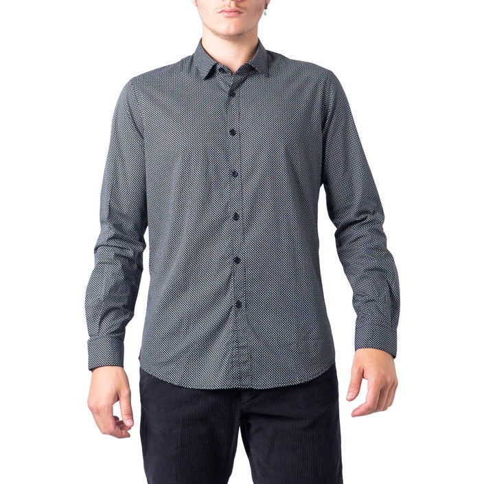 Idra Geometric Cotton Collar Shirt